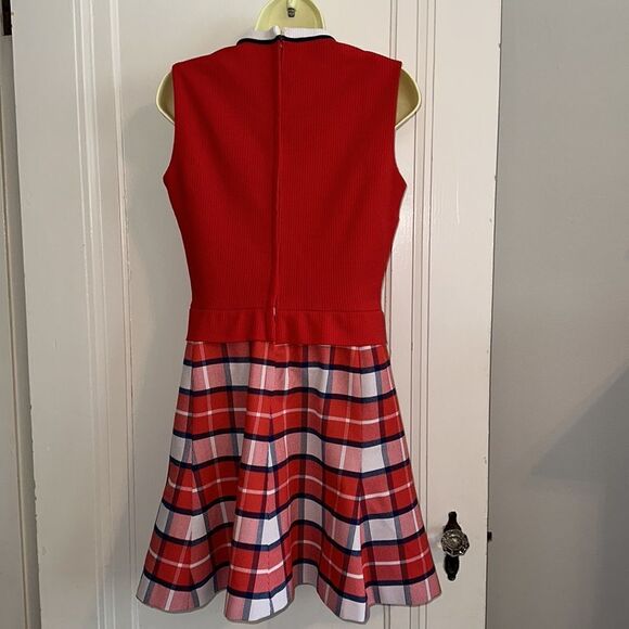 Vintage 70s Jerell of Texas red, white & blue sleeveless mini dress with jacket - Picture 5 of 10